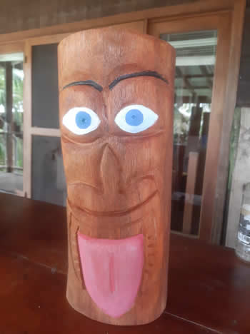 Pablo's After Party - Bloody Thumb Tikis | Island Art | Bocas Artist